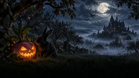 Black Rabbit and Turnip Lantern