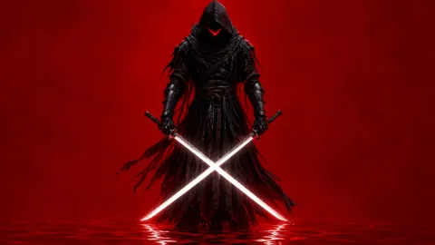 Hooded Warrior With Red Visor