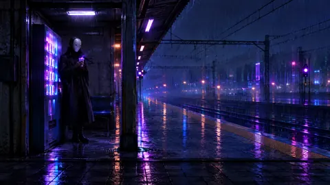 Masked Traveler With Violet Drink