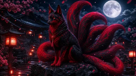 Nine-Tailed Fox Shrine Moon
