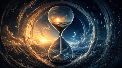 Glass Hourglass Day Night Vortex