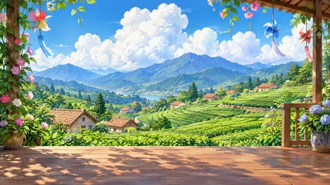 Veranda Over Terraced Fields