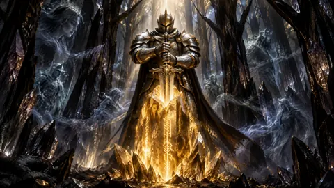 Armored Knight With Rune Crystal
