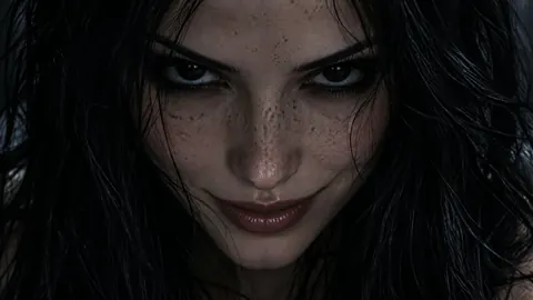 Freckled Woman in Shadows