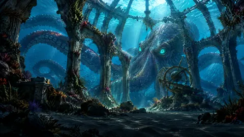 Giant Octopus in Sunken Observatory