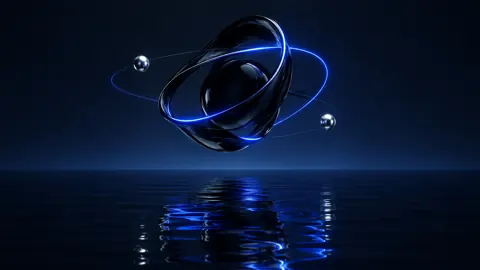 Black Orbital Sculpture Pool