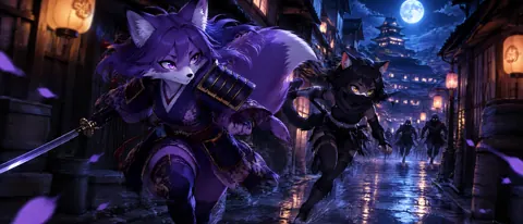 Fox Samurai and Cat Ninja