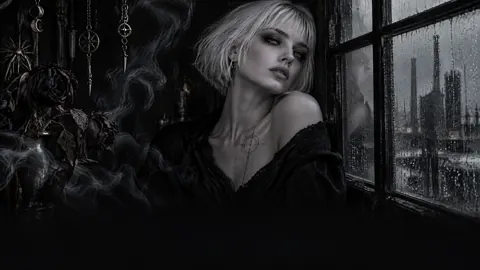 White-Haired Woman by Window