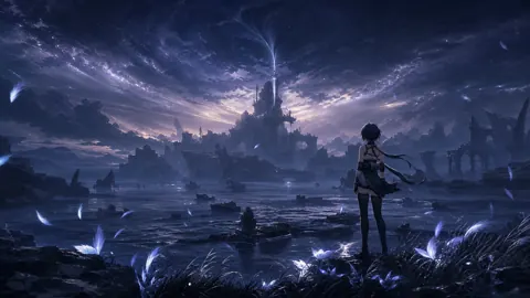 Moonlit Ruins Fortress live wallpaper