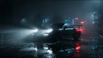 Midnight Rain Runner live wallpaper