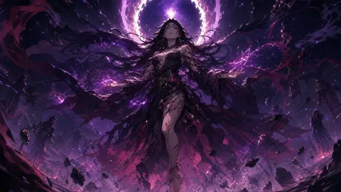 Scarred Cultivator With Purple Energy