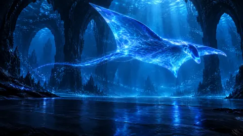 Glowing Manta Ray Cavern