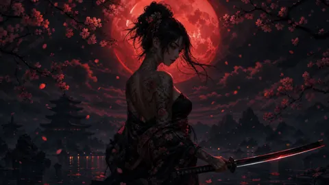 Kimono Woman with Katana