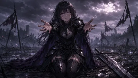 Dark Knight in Battlefield Ruins