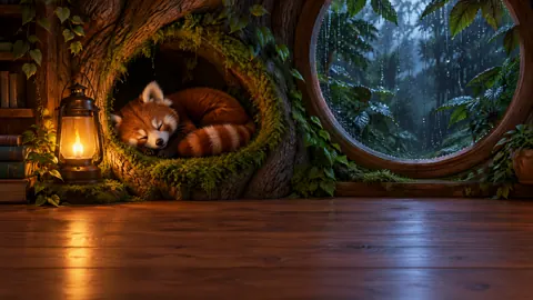 Sleeping Red Panda Lantern