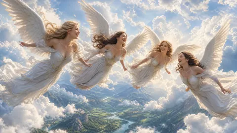 Four Angels Above Valley