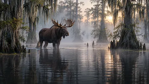 Moose in Cypress Swamp
