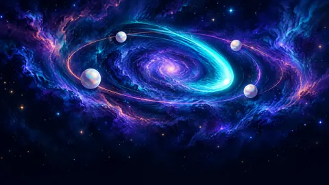 Turquoise Comet and Pearl Planets