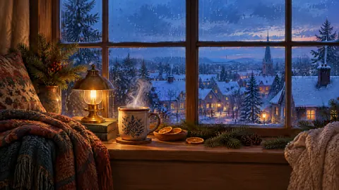 Cozy Window Seat in Snow