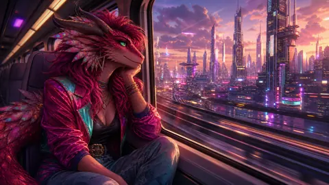 Dragonborn on Neon Train