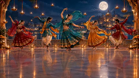 Palace Dancers Under Full Moon