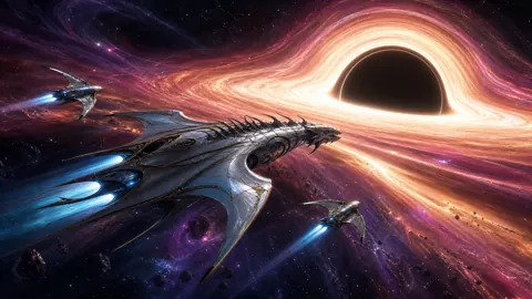 Wyvern Ships Near Black Hole