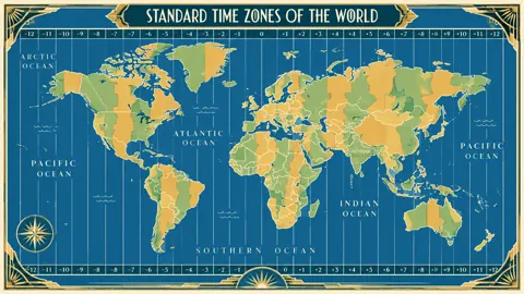 Art Deco World Time Zones