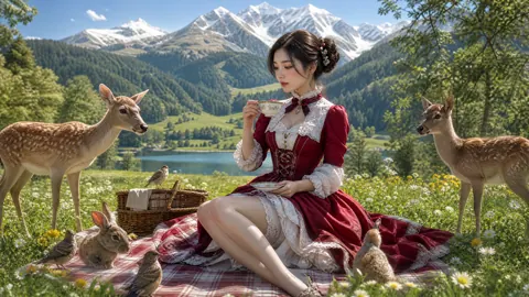 Victorian Tea Picnic Meadow