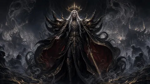 Armored Necromancer With Spectral Army