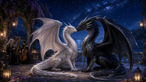 White Wyvern and Black Dragon