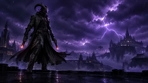 Horned Bounty Hunter in Storm