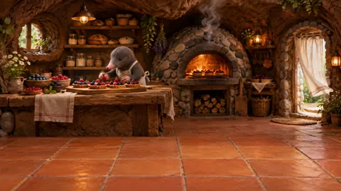 Mole Baking Berry Tarts