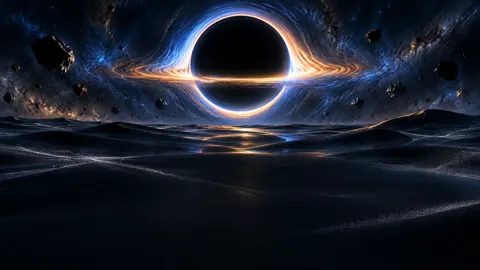 Black Hole Over Glass Dunes