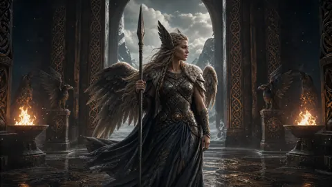 Valkyrie in Nordic Temple