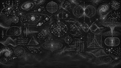 Scientific Diagrams on Blackboard