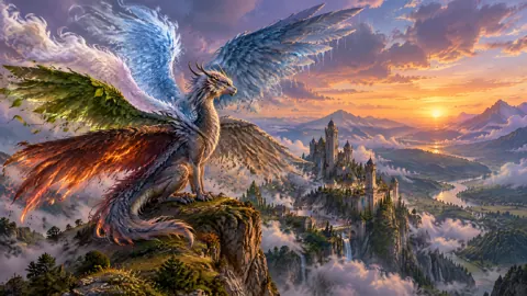Six-Winged Drake Above Fortress