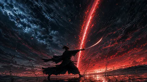 Samurai Beneath Crimson Sky