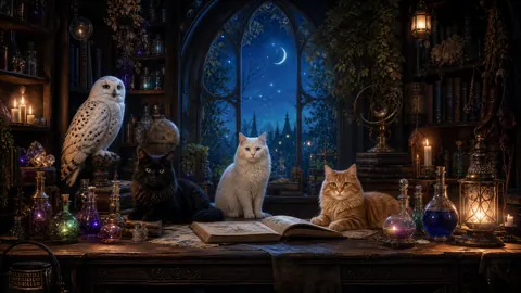 White Owl in Wizard Study