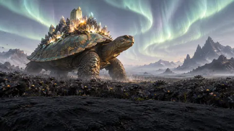Bronze Tortoise With Crystals
