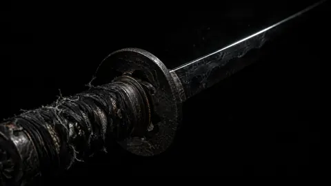 Worn Katana in Darkness