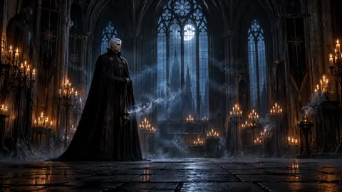 White-Haired Sentinel in Cathedral