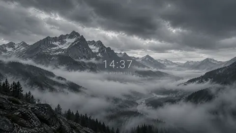 Foggy Mountain Valley Clock