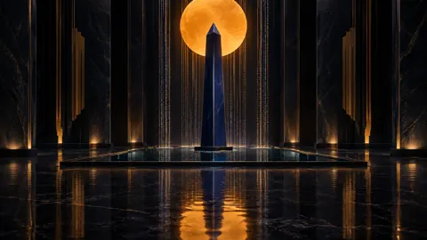 Obelisk Beneath Amber Sun