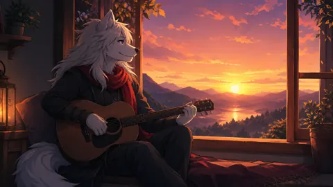 White Wolf With Guitar