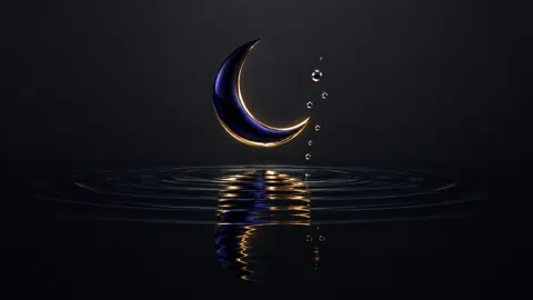 Gold-Rimmed Crescent Pool