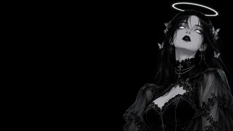 Gothic Woman With White Halo