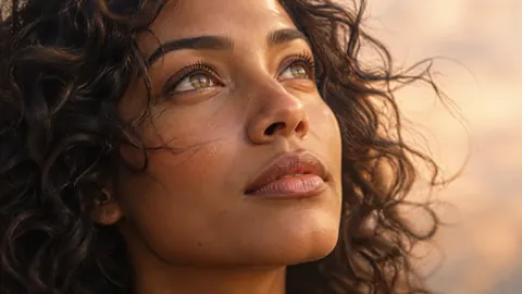 Woman Gazing Toward Morning Light