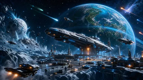Icy Asteroid Space Shipyard