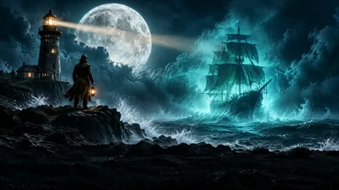 Lighthouse Keeper and Ghost Ship