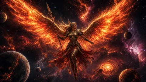 Valkyrie With Flaming Wings